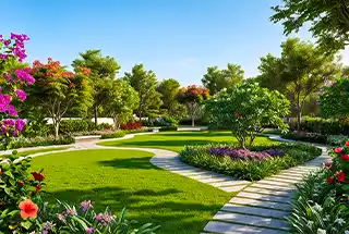 Landscaped Garden at Sunteck Mira Road